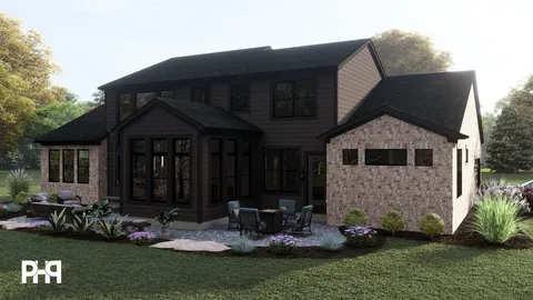 The Weller house plan, exterior view 4